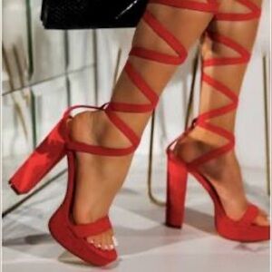Fashion Nova Red Stiletto Heels